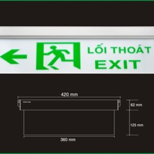 Đèn Exit thoát hiểm KENTOM (1 mặt)
